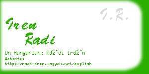 iren radi business card